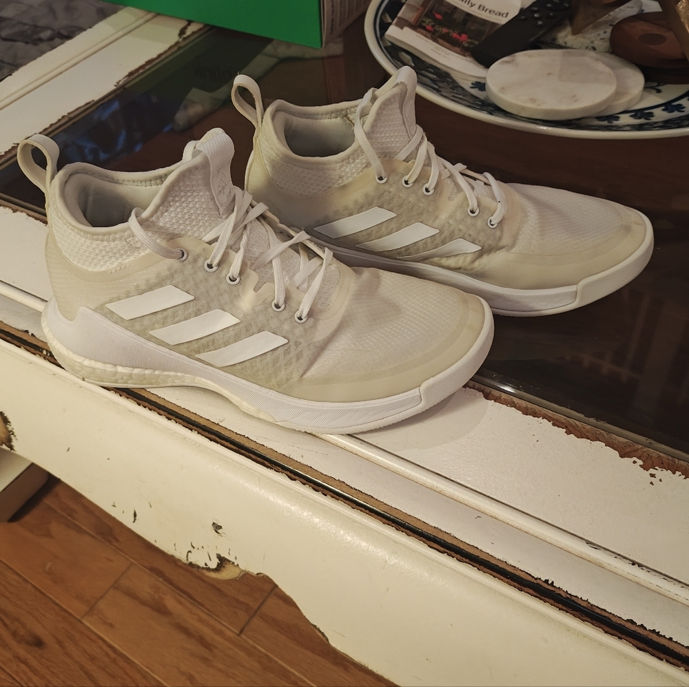 Women's Crazyflight Mid Volleyball Shoes Sneakers White Size 7